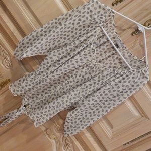 Vanity sheer blouse with pears